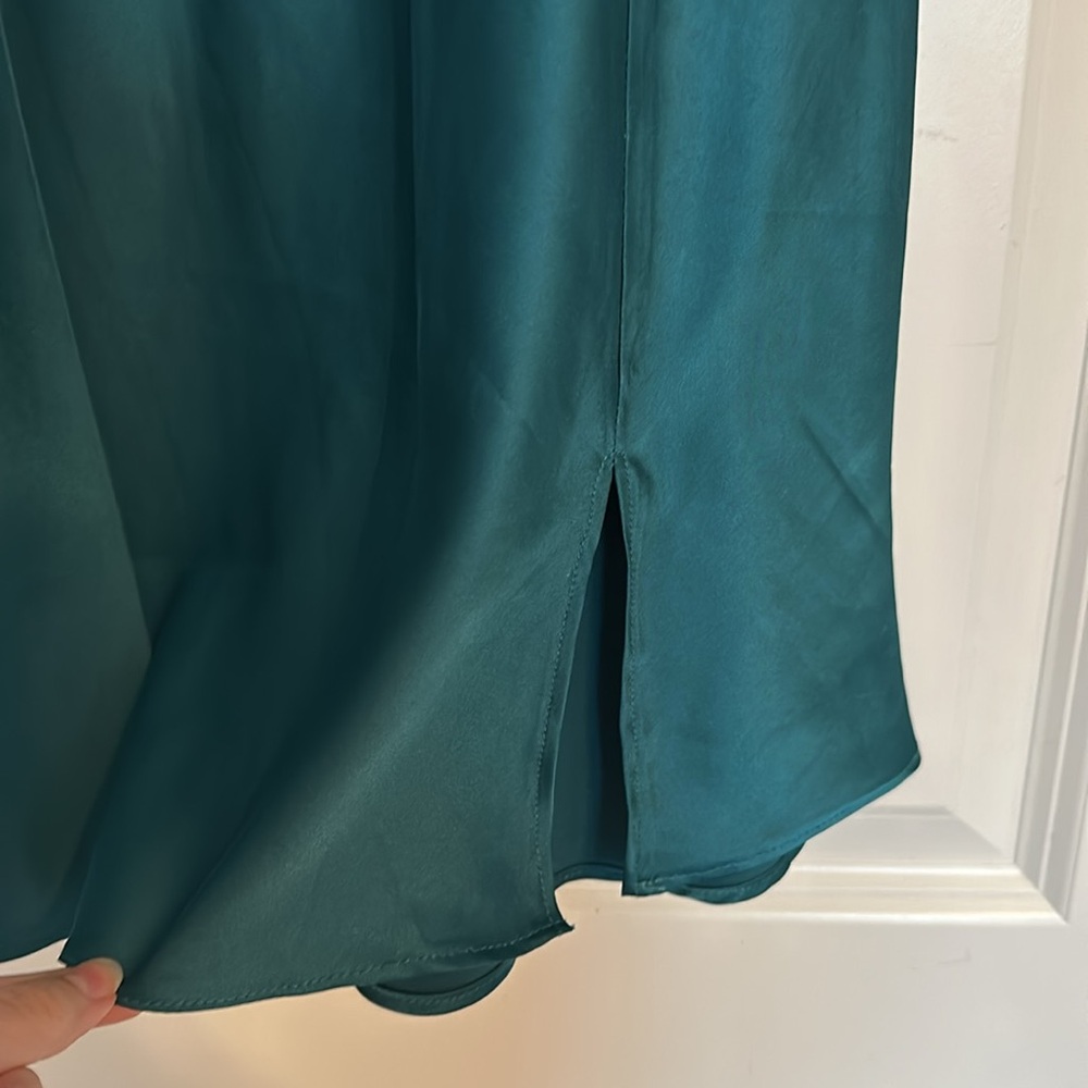 ASTR the Label Teal Satin Mini Dress - Size Small - Picture 5 of 9